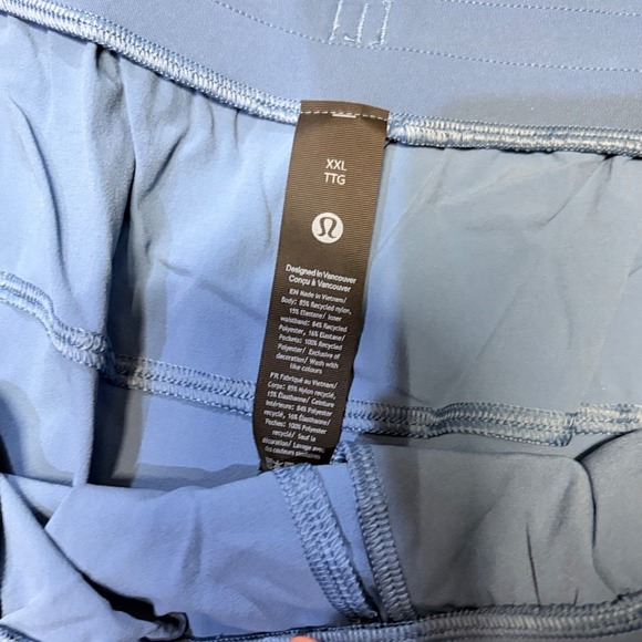 Lululemon Balancer Woven Relaxed-Fit Short 7 Mens XXL Washed Denim Blue LM7BN9S - Picture 3 of 4